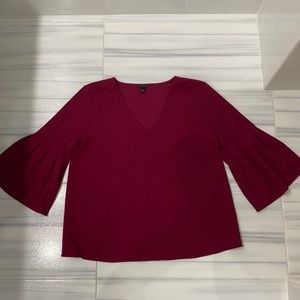 Ann Taylor Burgundy Blouse